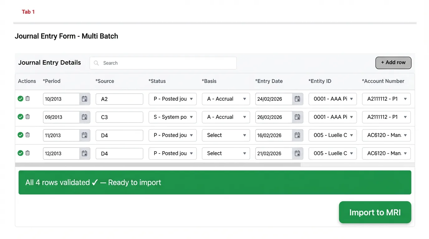Import with confidence validation step in eForms